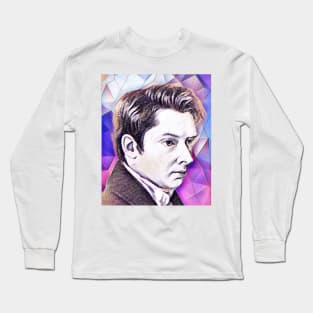 William Hazlitt Pink Portrait | William Hazlitt Artwork 8 Long Sleeve T-Shirt